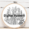 embroidery-bunch-flowers-piece-fabric