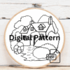 close-up-cross-stitch-picture-house-garden