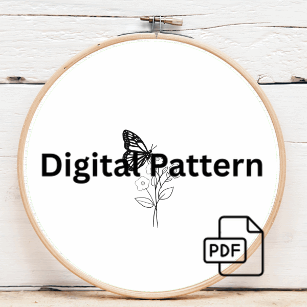 embroidery-butterfly-white-background-pink-flowers
