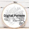 embroidery-cabin-snow-aurora-light