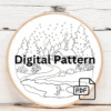embroidery-cabin-snow-river-trees