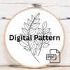 embroidery-leaf-branch-white-fabric