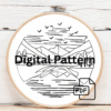 embroidery-mountain-scene-lake-birds