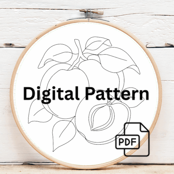 embroidery-peach-leaves-piece-fruit