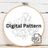 embroidery-pink-flower-white-background