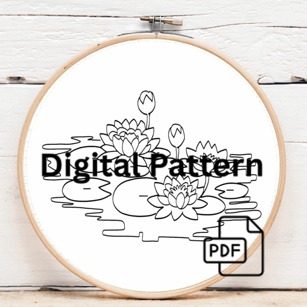 embroidery-pink-waterlily-lily-flower-hoop