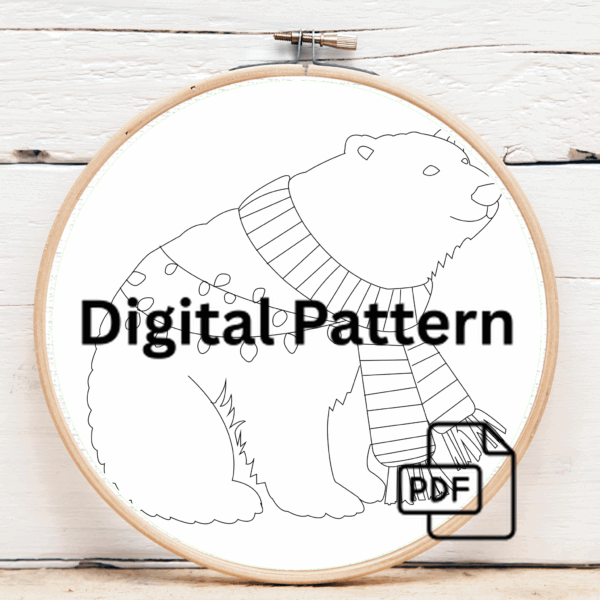 embroidery-polar-bear-wearing-scarf-scarf