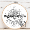 embroidery-rose-blue-leaves-diamond-black-background