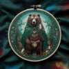 close-up-bear-green-cloak-green-cloth