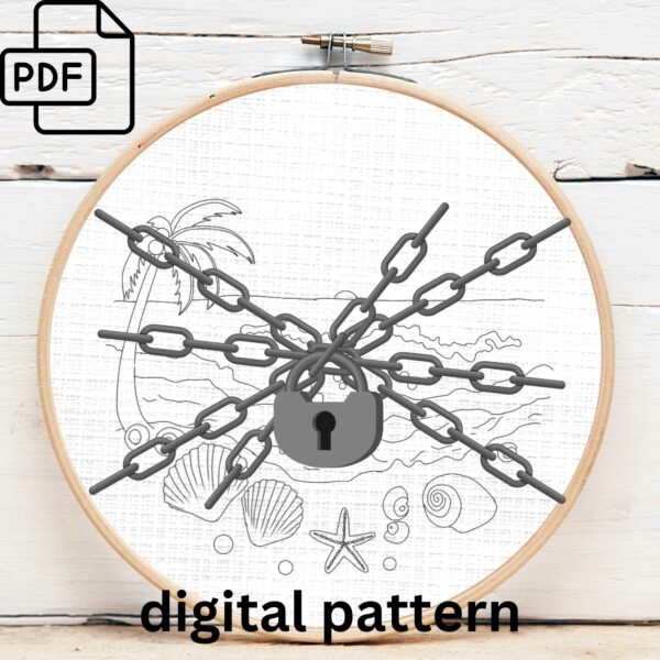 close-up-clock-chains-keyhole
