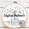 embroidery-sailboat-ocean-star-filled-sky