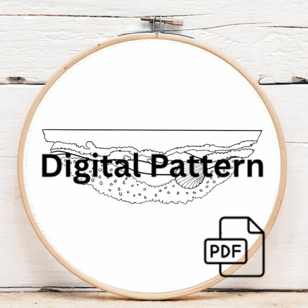 embroidery-seashell-white-background-blue-ocean