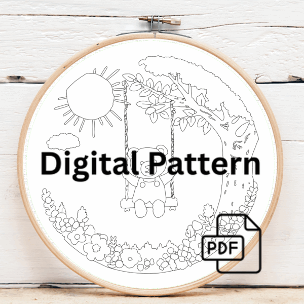 embroidery-teddy-bear-swing-tree