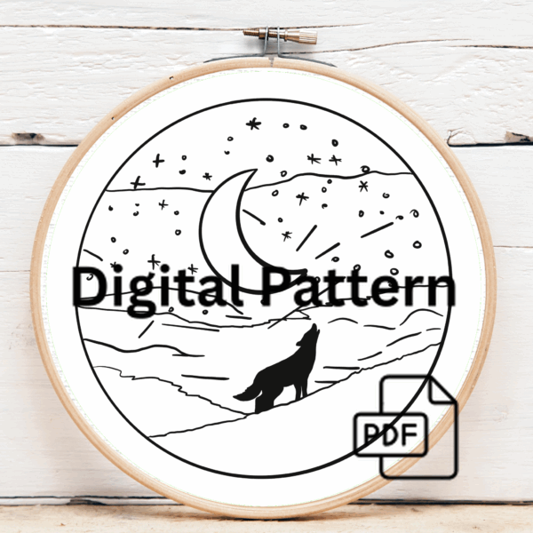 close-up-cross-stitch-picture-wolf-moon