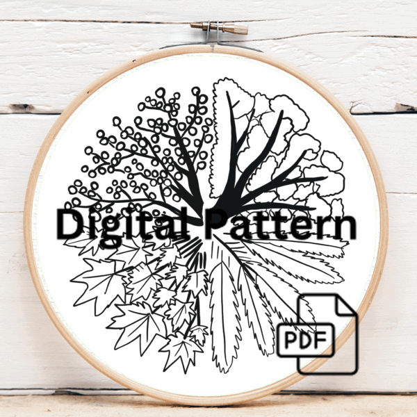 embroidery-tree-four-branches-leaves-hoop