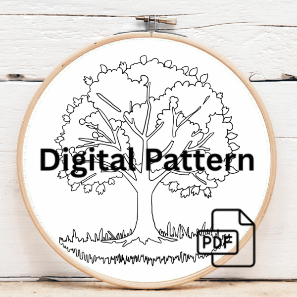 embroidery-tree-green-leaves-brown-trunk