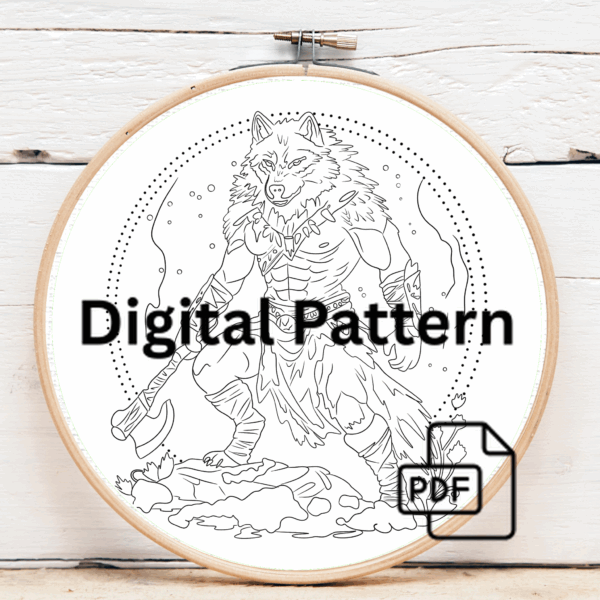 close-up-cross-stitch-picture-wolf-spear
