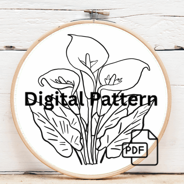 embroidery-white-flower-green-leaves-pink-background