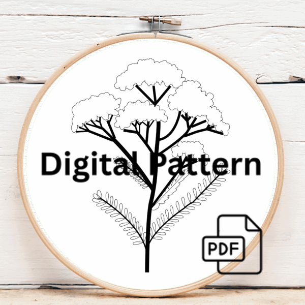 embroidery-white-flower-green-leaves-white-cloth