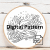 embroidery-white-flower-swirls-stars-blue-background