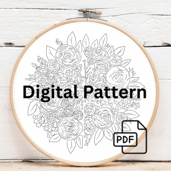 embroidery-bunch-flowers-wooden-surface-2
