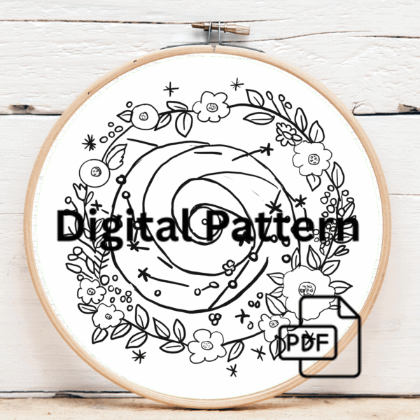 embroidery-circular-design-flowers-stars-black-surface