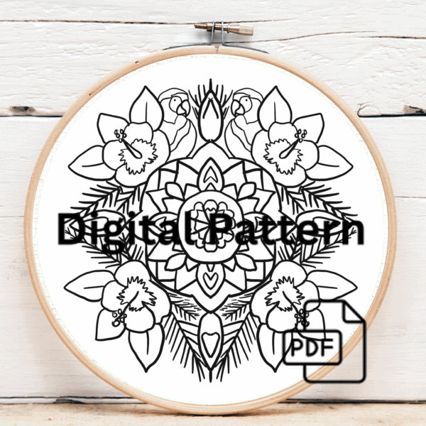 embroidery-colorful-flower-design-hoop-hanging-wall