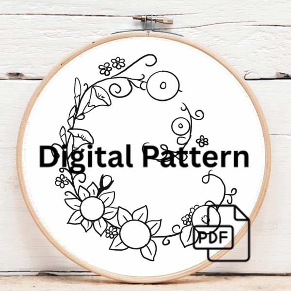 embroidery-floral-design-hoop-wooden-frame