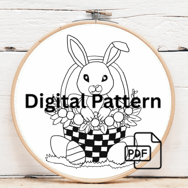 close-up-cross-stitched-picture-bunny-basket