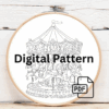 close-up-cross-stitched-picture-carousel