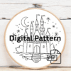 close-up-cross-stitched-picture-castle-2