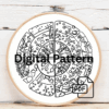 close-up-cross-stitched-picture-circular-pattern