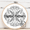 close-up-cross-stitched-picture-flower