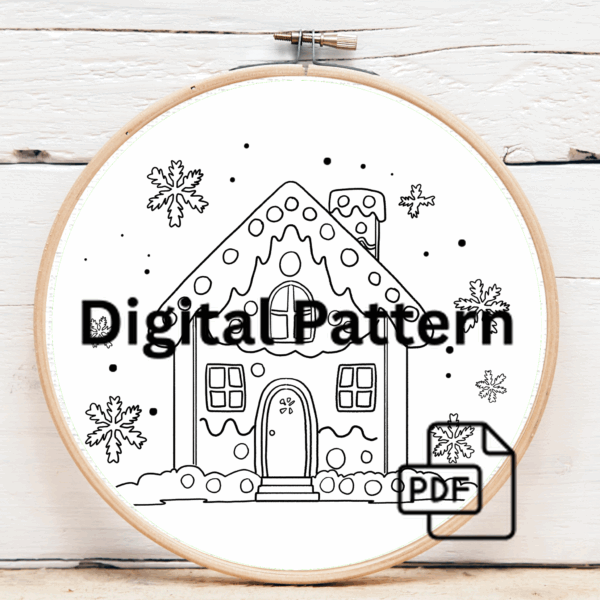 close-up-cross-stitched-picture-gingerbread-house