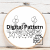 close-up-cross-stitched-picture-group-animals